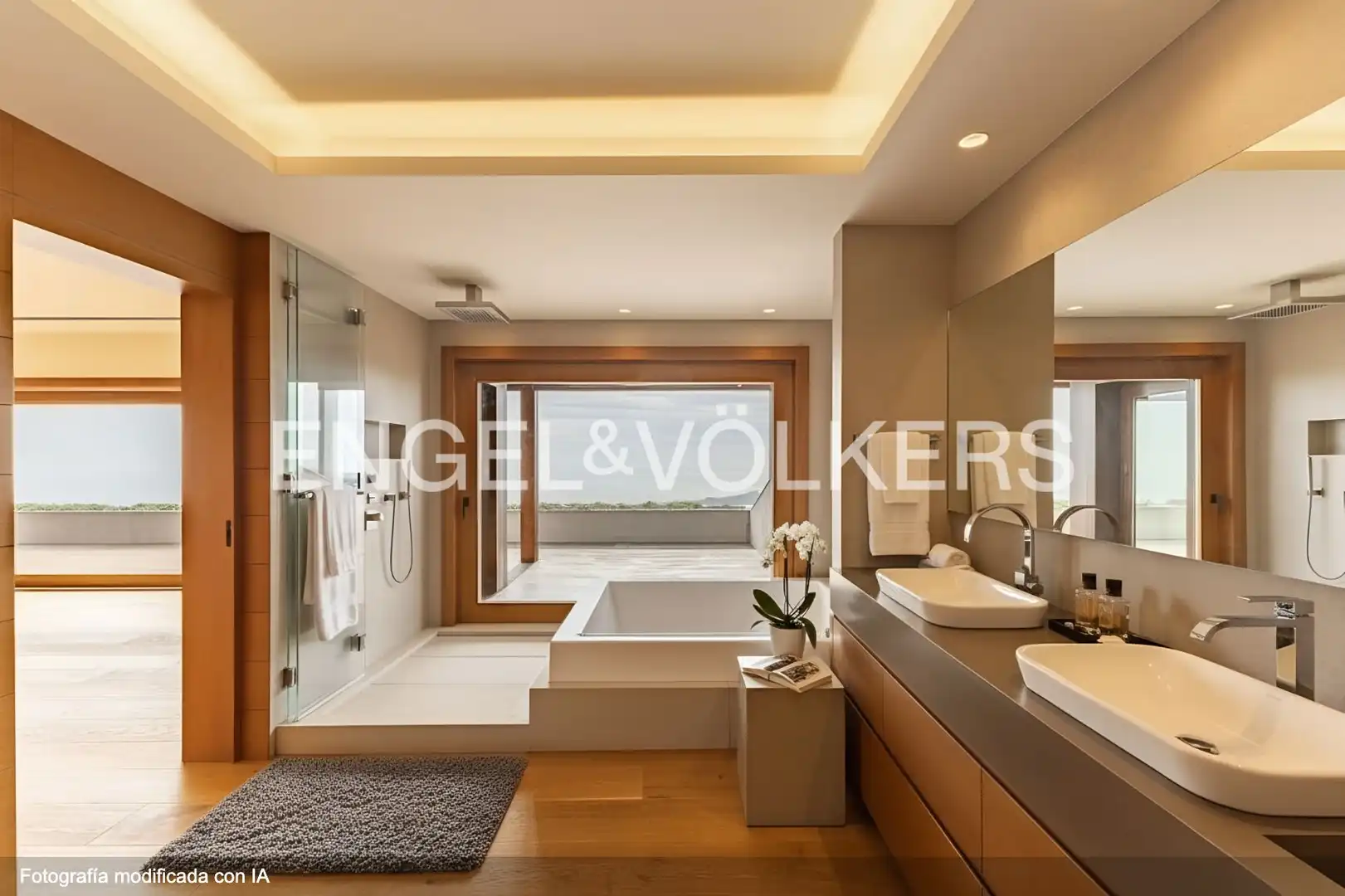 Badezimmer von Country house zum Verkauf in Sant Andreu de Llavaneres mit Klimaanlage, Heizung und Privatgarten