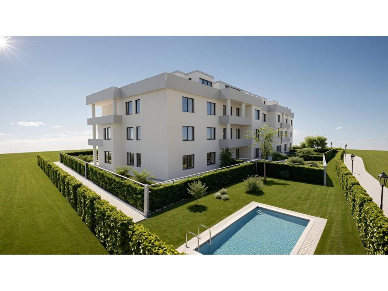 Außenansicht von Wohnungen zum verkauf in Argoños  mit Heizung, Terrasse und Gemeinschaftspool