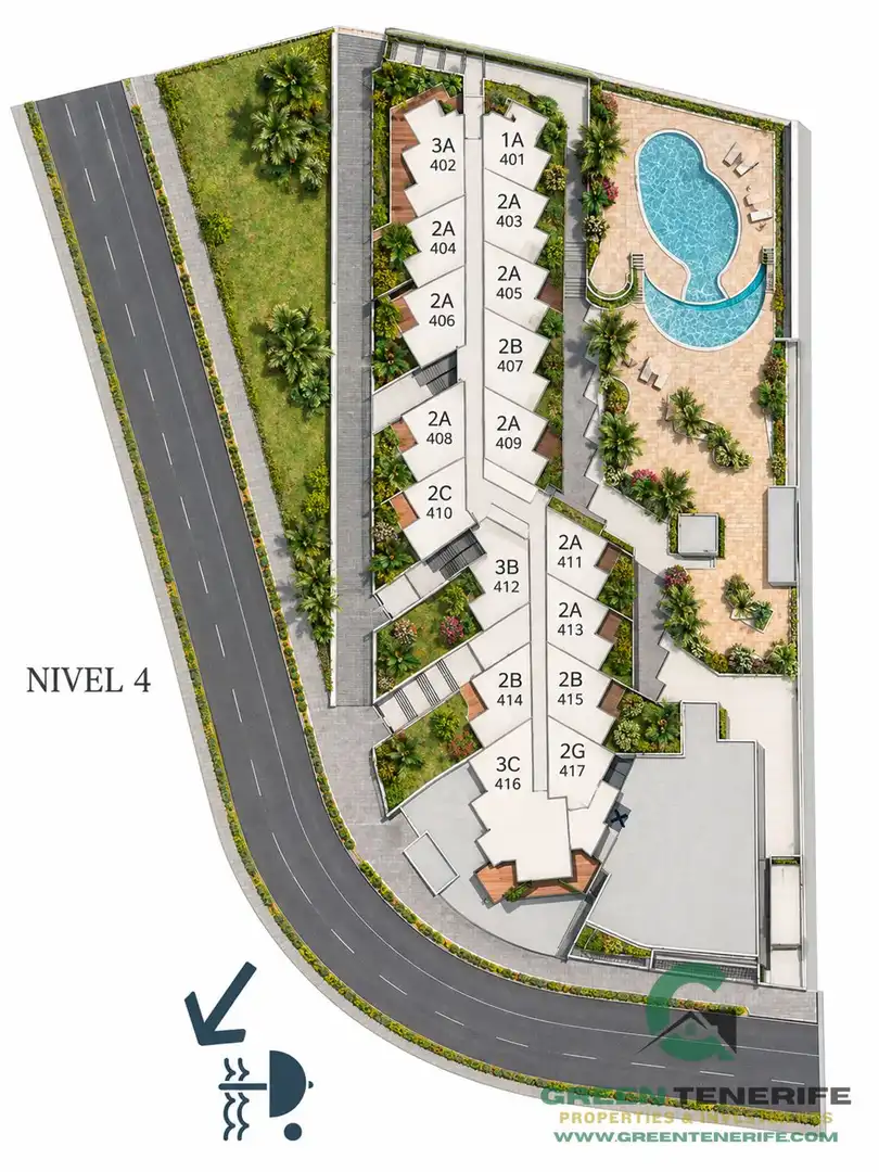 Vista exterior de Piso en venta en Adeje con Aire acondicionado, Terraza y Piscina