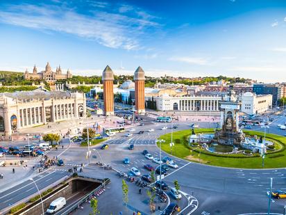 Vista exterior de Pis en venda en  Barcelona Capital amb Aire condicionat, Calefacció i Jardí privat