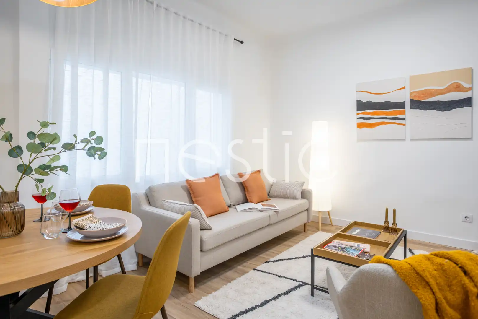 Living room of Apartments for rent in Madrid  with Heating, Furnished and Washing machine