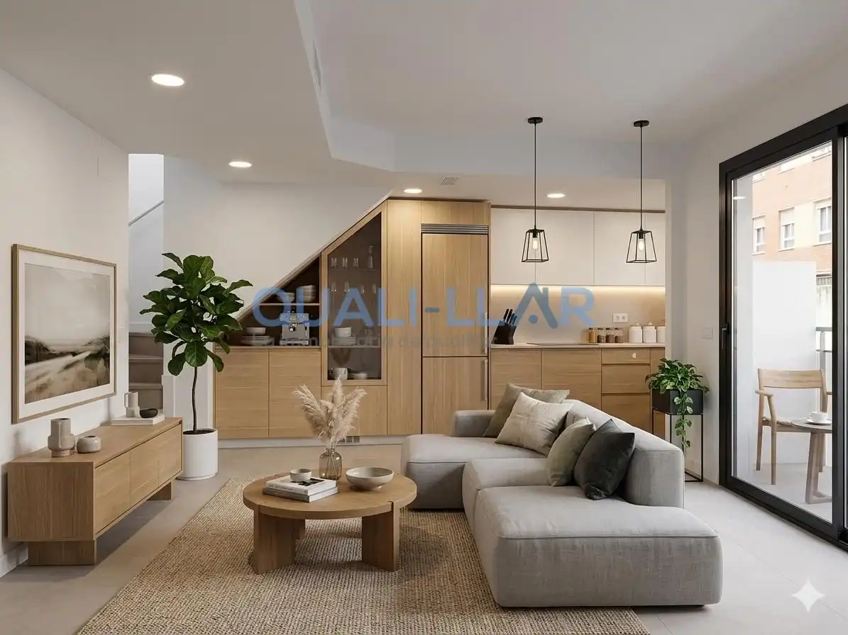 Living room of Duplexes for sale in Sant Feliu de Llobregat  with Air Conditioner, Heating and Terrace