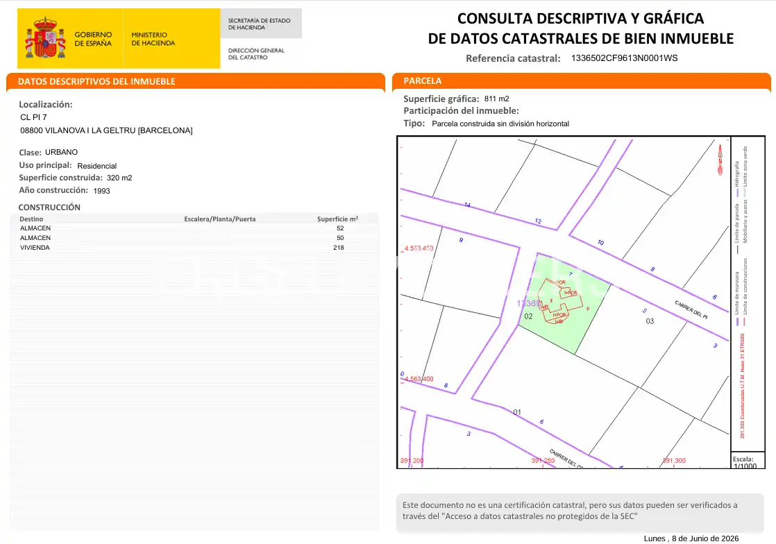 Finca rústica en venta en Vilanova i la Geltrú con Calefacción, Jardín privado y Terraza