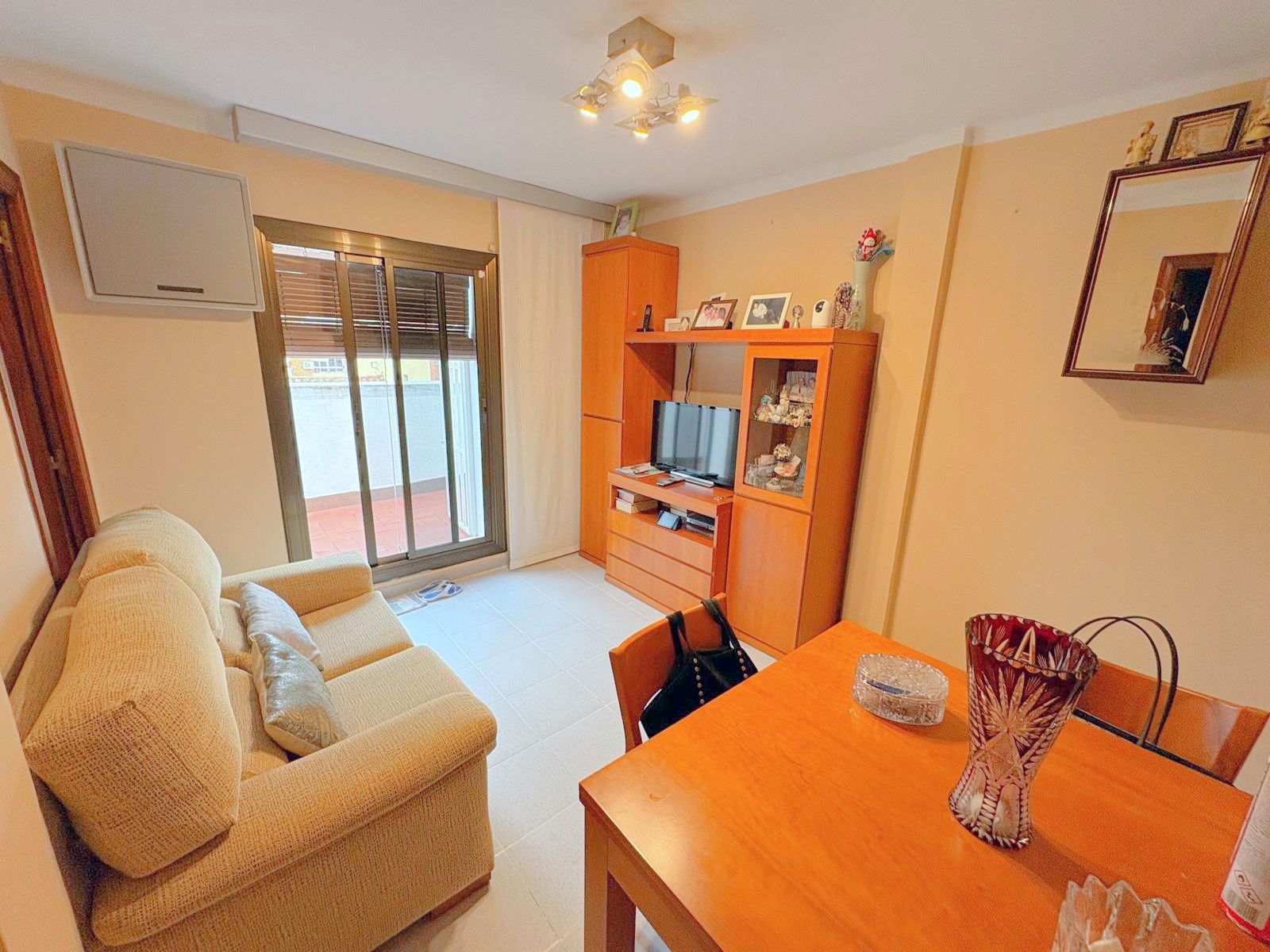 Living room of Flat for sale in L'Hospitalet de Llobregat  with Air Conditioner, Terrace and Furnished