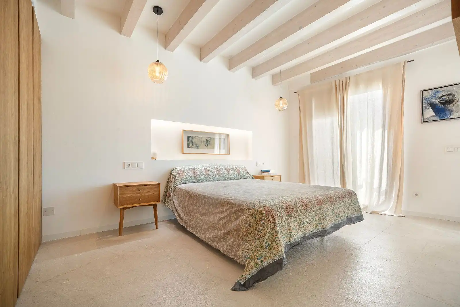 Bedroom of Detached homes for sale in Pollença  with Air Conditioner, Heating and Parquet flooring