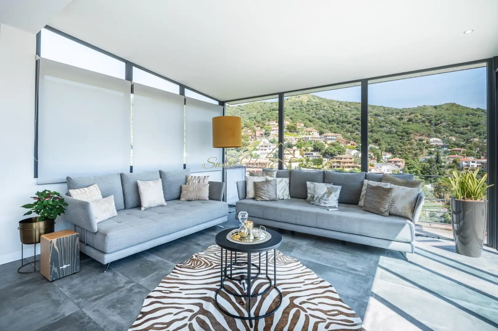 Wohnzimmer von Haus oder Chalet zum Verkauf in Alella mit Klimaanlage, Heizung und Privatgarten