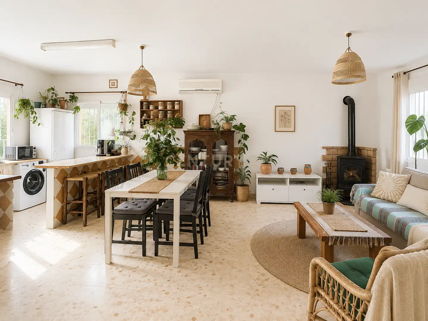 Comedor de Finca rústica en venta en Alhaurín El Grande con Aire acondicionado, Jardín privado y Trastero