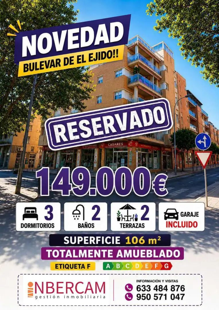 Pis en venda en El Ejido amb Aire condicionat, Terrassa i Moblat