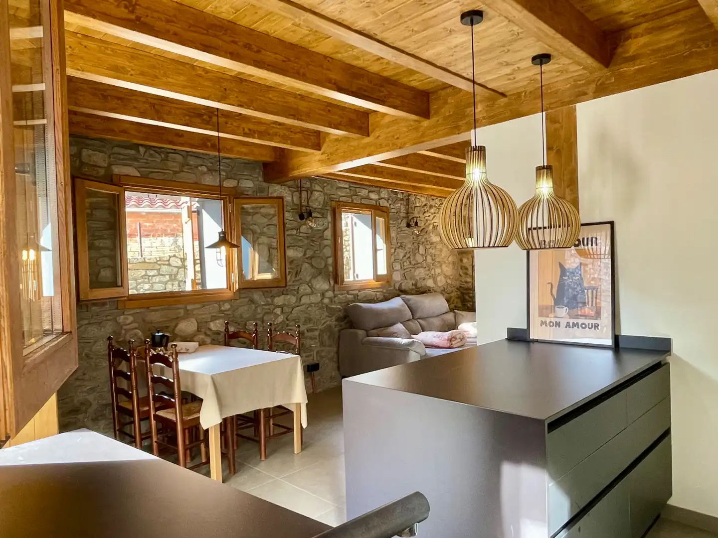 Cocina de Finca rústica en venta en Setcases con Calefacción, Parquet y Trastero