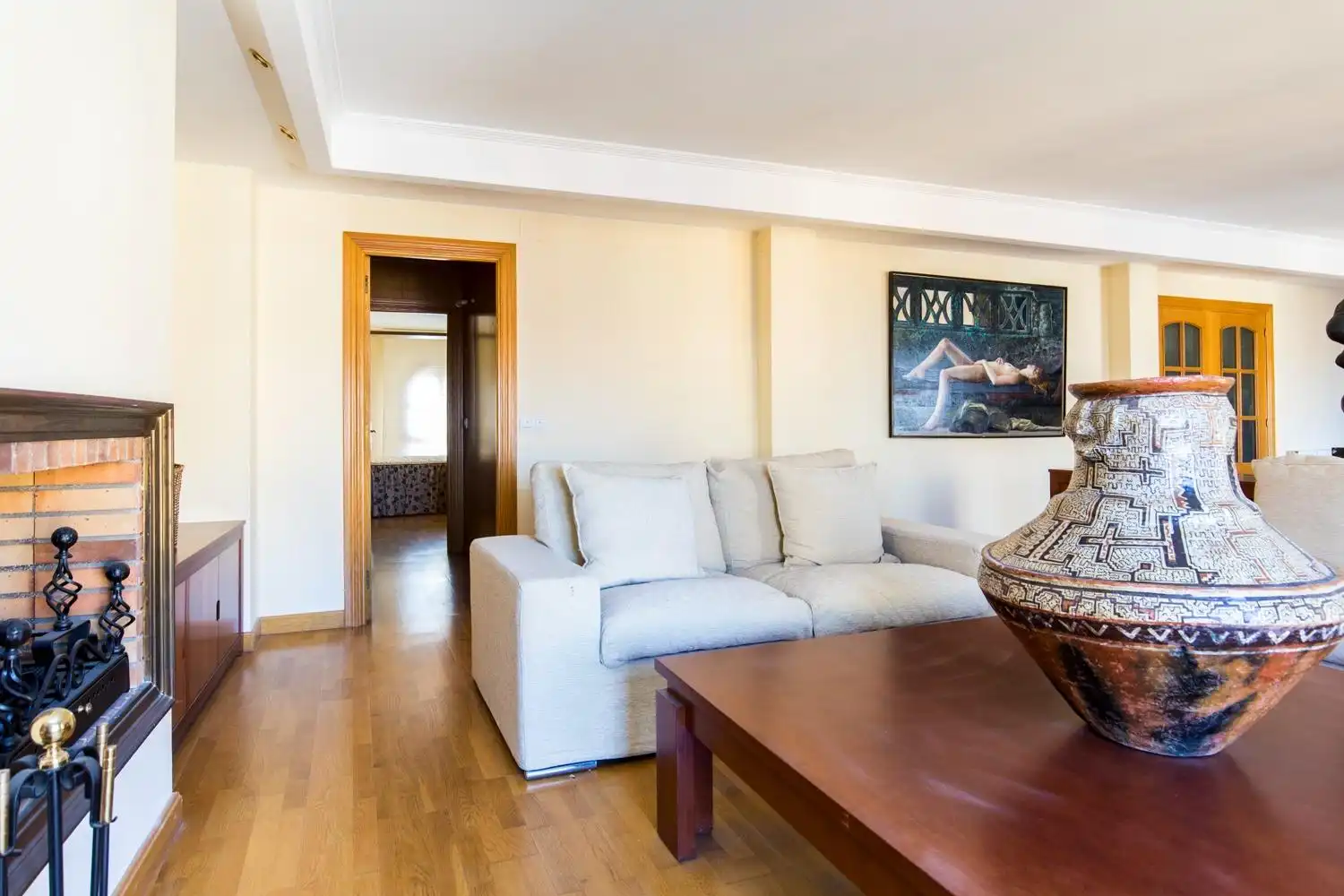Sala de estar de Ático en venta en Borja con Calefacción, Parquet y Terraza
