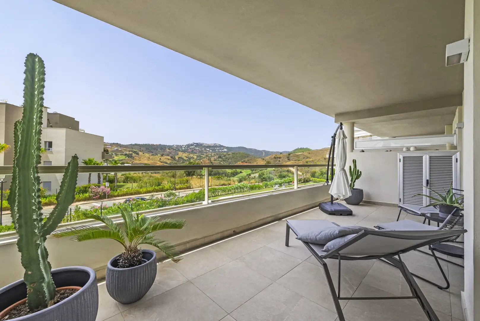Terraza de Apartamento en venta en Mijas con Aire acondicionado, Terraza y Piscina