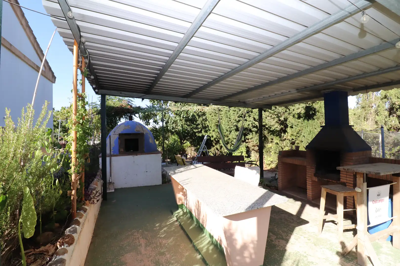 Terrassa de Finca rústica en venda en Aljaraque amb Jardí privat, Piscina i Moblat