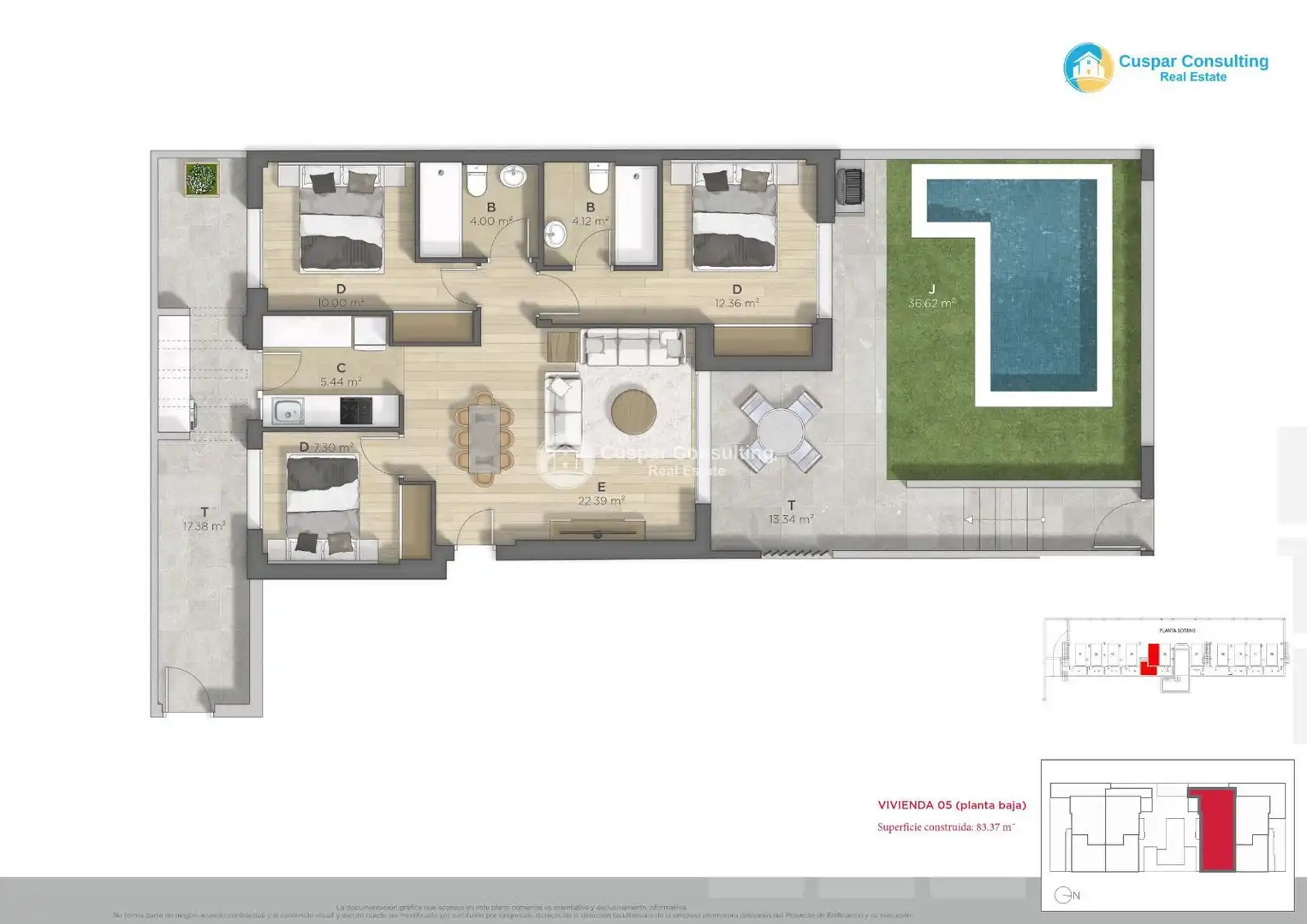 Apartamento en venta en Cartagena con Aire acondicionado, Calefacción y Jardín privado