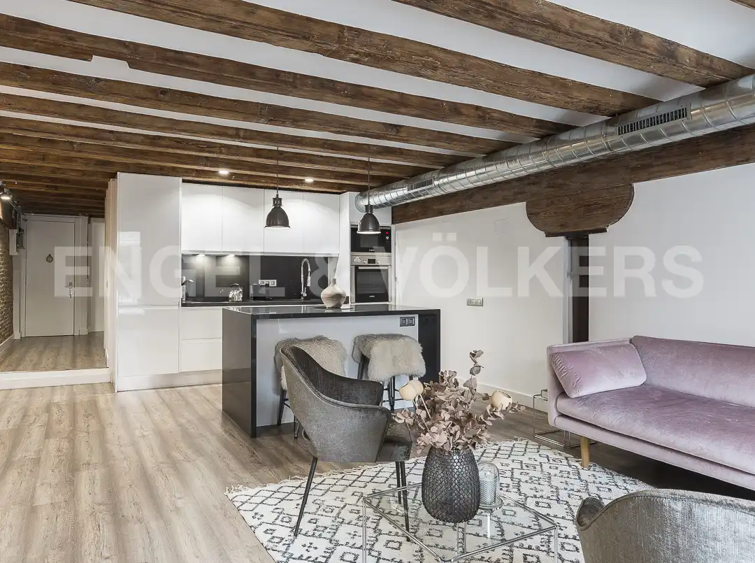 Küche von Wohnung zur Miete in Barcelona mit Klimaanlage, Heizung und Möbliert