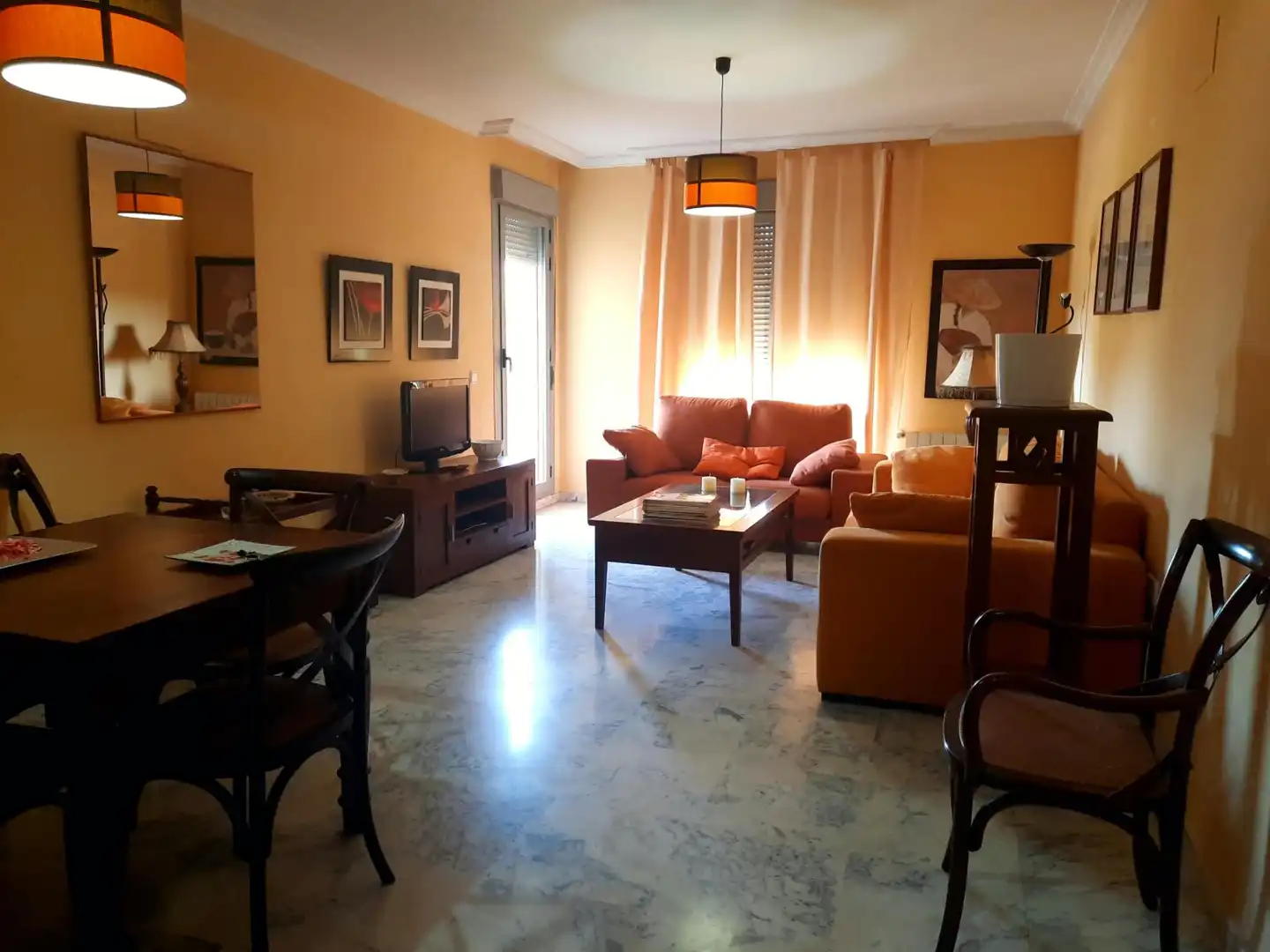 Wohnzimmer von Wohnung zur Miete in Badajoz mit Klimaanlage, Heizung und Terrasse