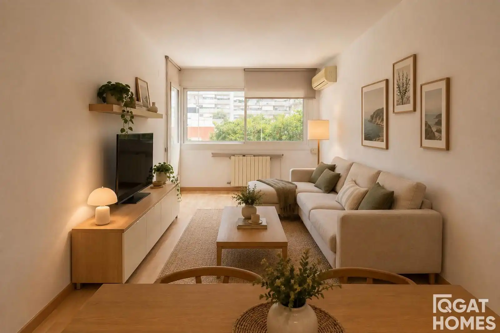 Sala d'estar de Pis en venda en Sant Cugat del Vallès amb Aire condicionat, Calefacció i Terrassa