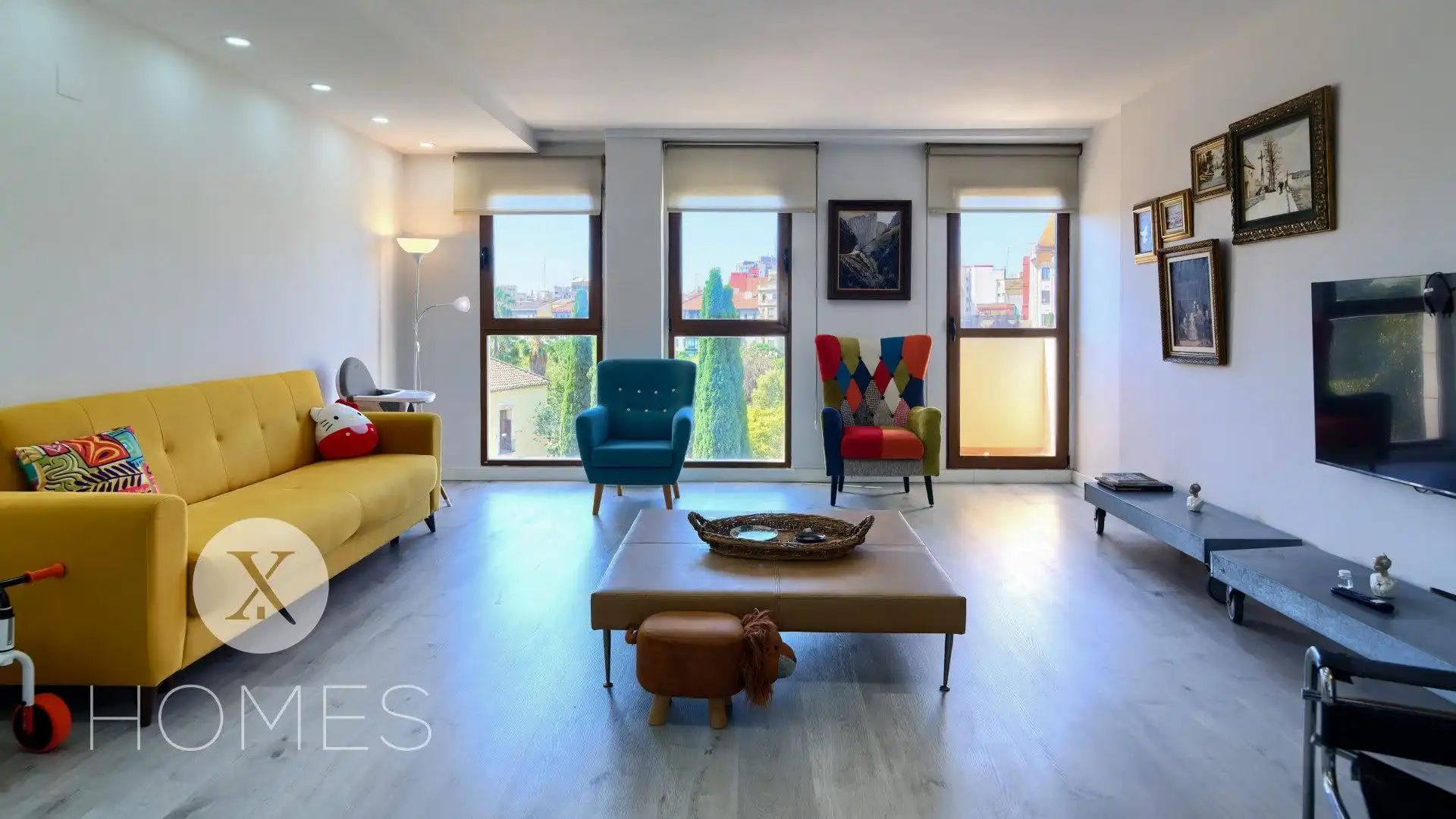 Wohnzimmer von Maisonette zur Miete in Valencia mit Klimaanlage, Heizung und Möbliert