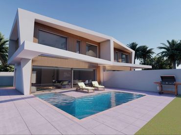 Casa aparellada amb piscina en venda a Carrer de Xipre
