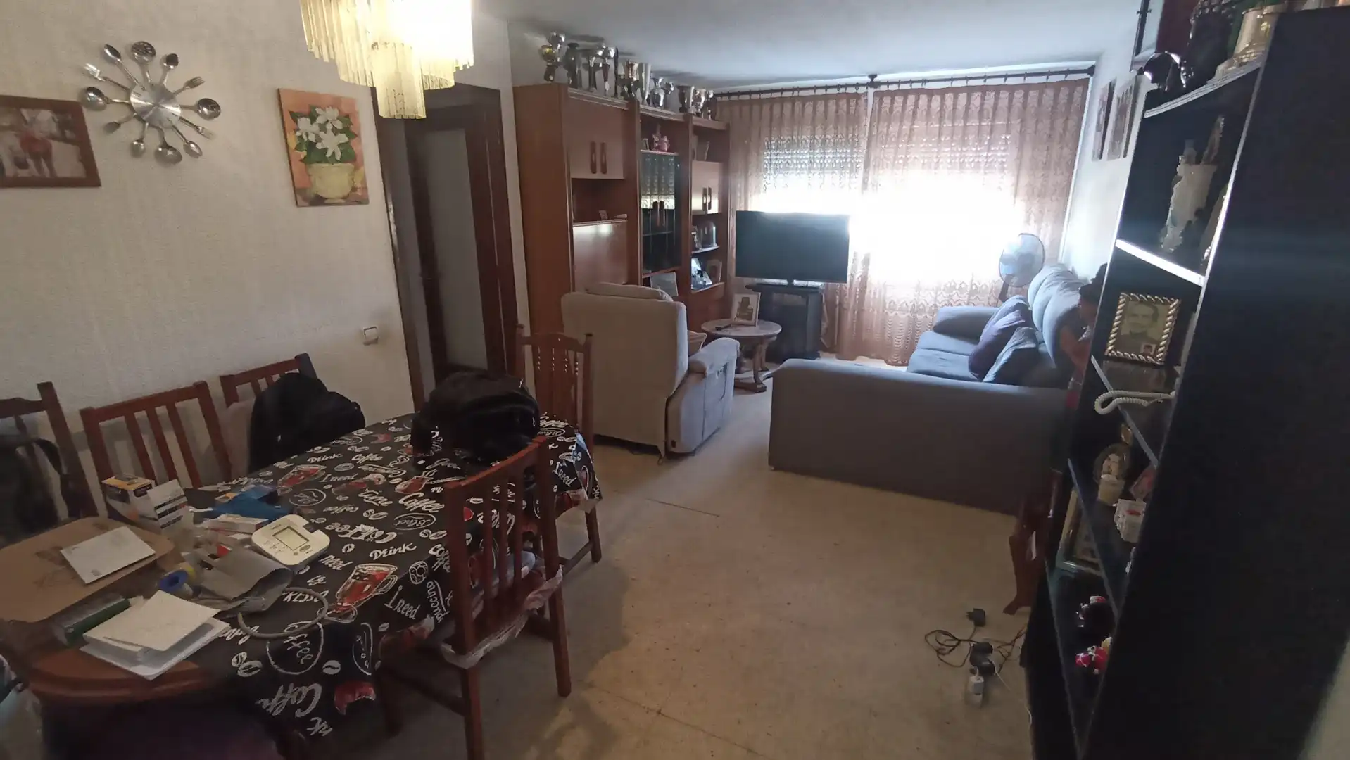 Sala de estar de Piso en venta en Lleida con Calefacción, Amueblado y Horno