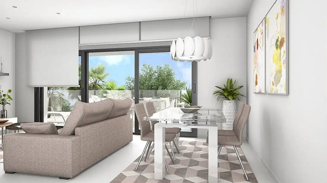 Sala de estar de Apartamento en venta en Estepona con Aire acondicionado, Calefacción y Terraza