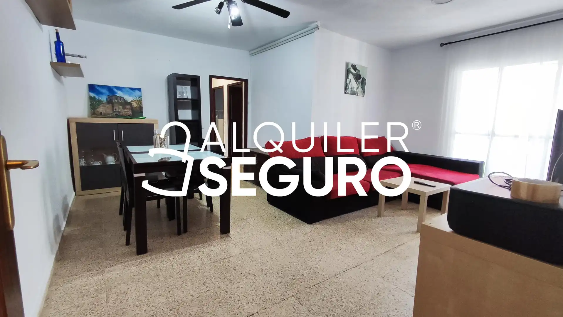 Sala d'estar de Pis de lloguer en Córdoba amb Aire condicionat i Moblat