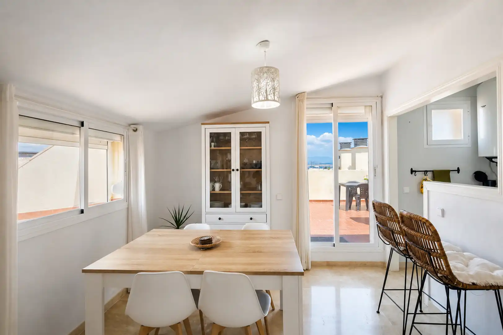 Dining room of Attic for sale in Manilva  with Air Conditioner, Terrace and Swimming Pool
