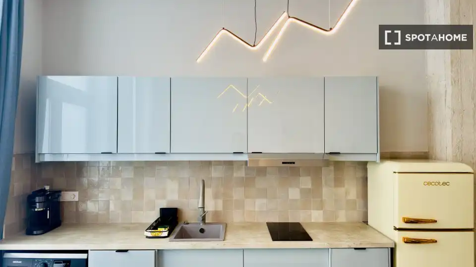 Cocina de Piso de alquiler en Valencia con Aire acondicionado, Calefacción y Amueblado
