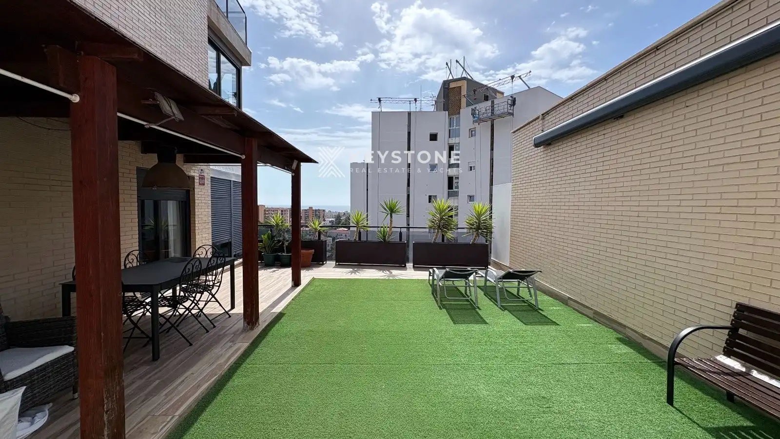 Terraza de Ático de alquiler en Alicante / Alacant con Aire acondicionado, Calefacción y Terraza