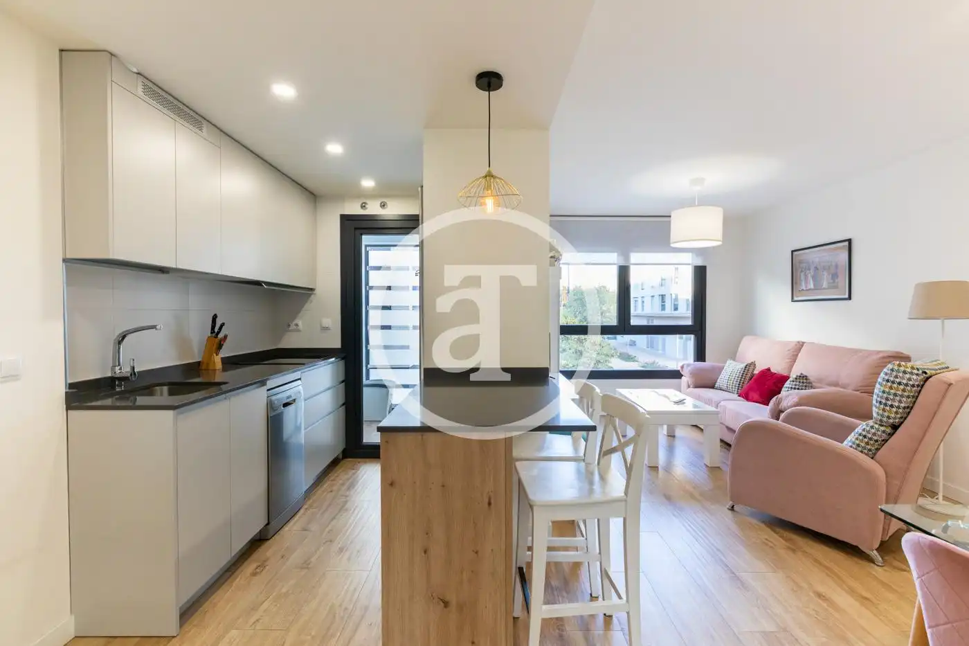 Kitchen of Flat for rent in Madrid  with Air Conditioner, Heating and Furnished