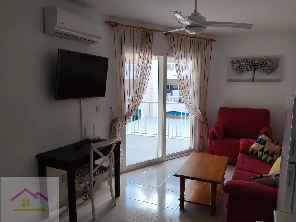 Wohnzimmer von Wohnung zum Verkauf in Alcalà de Xivert mit Klimaanlage, Terrasse und Möbliert