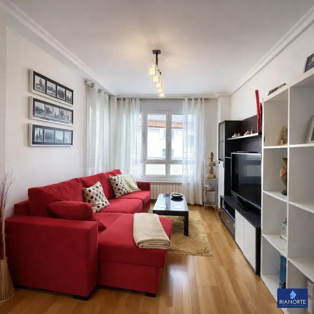 Wohnzimmer von Wohnung zum Verkauf in Gozón mit Heizung, Mikrowelle und Balkon