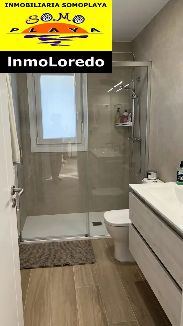 Badezimmer von Wohnung zum Verkauf in Ribamontán al Mar mit Heizung, Privatgarten und Abstellraum