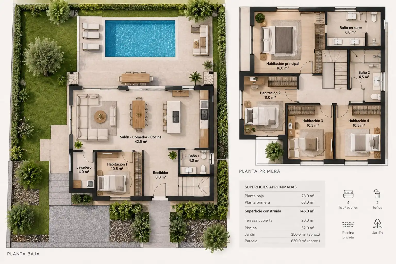 Xalet d'obra nova amb piscina en venda a Carrer Montrodo, imagen 11