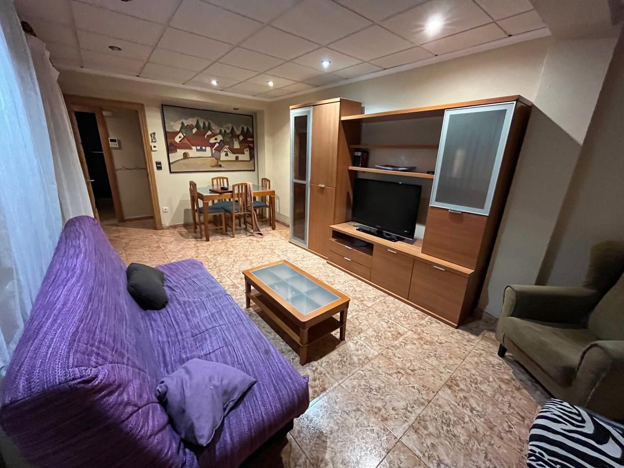 Living room of Flat for sale in  Zaragoza Capital  with Heating and Furnished