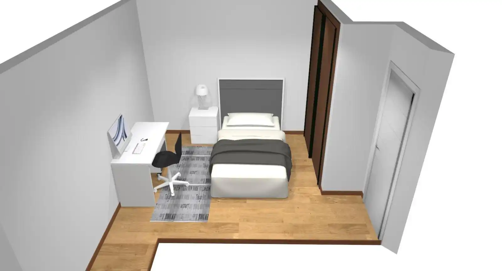 Bedroom of Flat for rent in Vigo   with Heating, Parquet flooring and Furnished