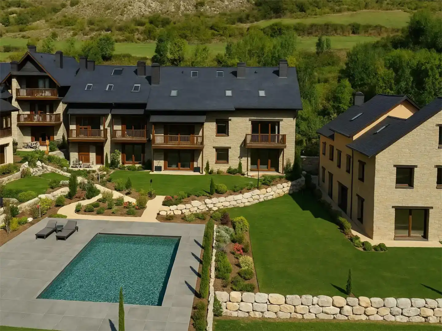 Vista exterior de Pis en venda en Espot amb Aire condicionat, Piscina i Balcó