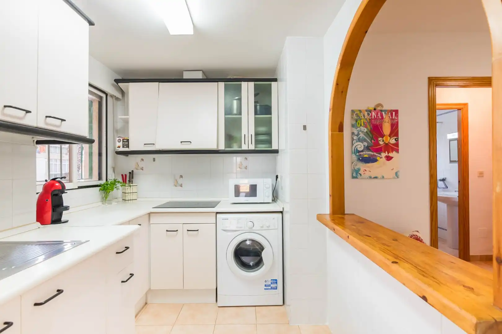 Kitchen of Flat for sale in Los Alcázares  with Swimming Pool, Furnished and Oven