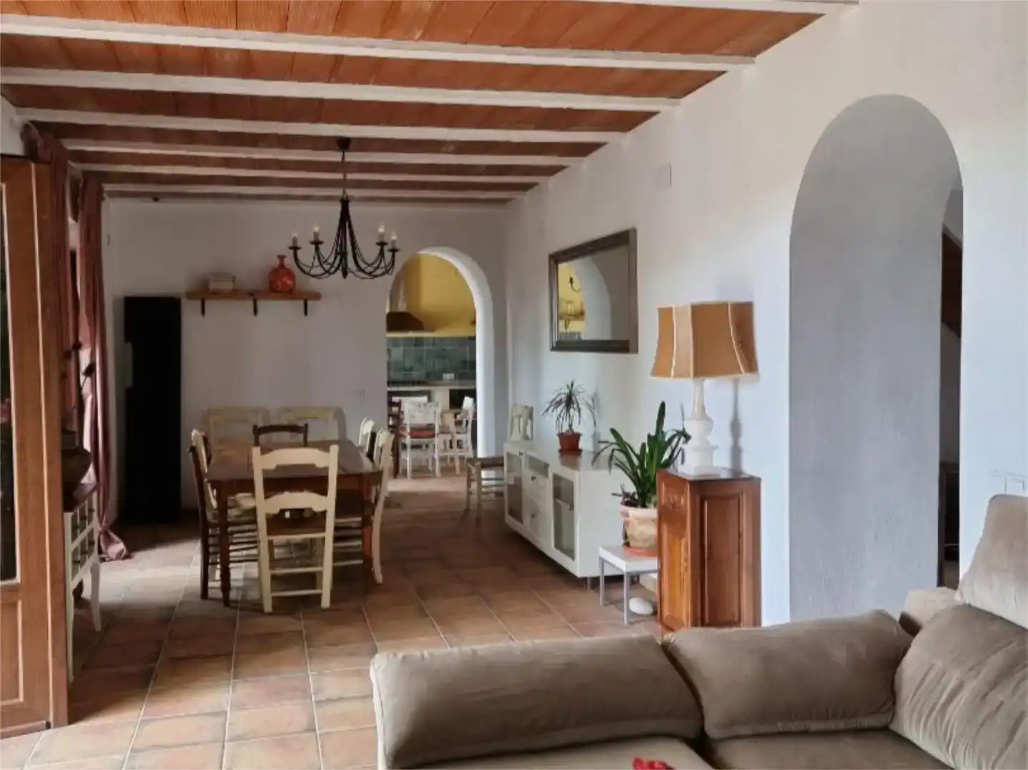 Esszimmer von Country house zur Miete in Cortegana mit Privatgarten, Schwimmbad und Möbliert