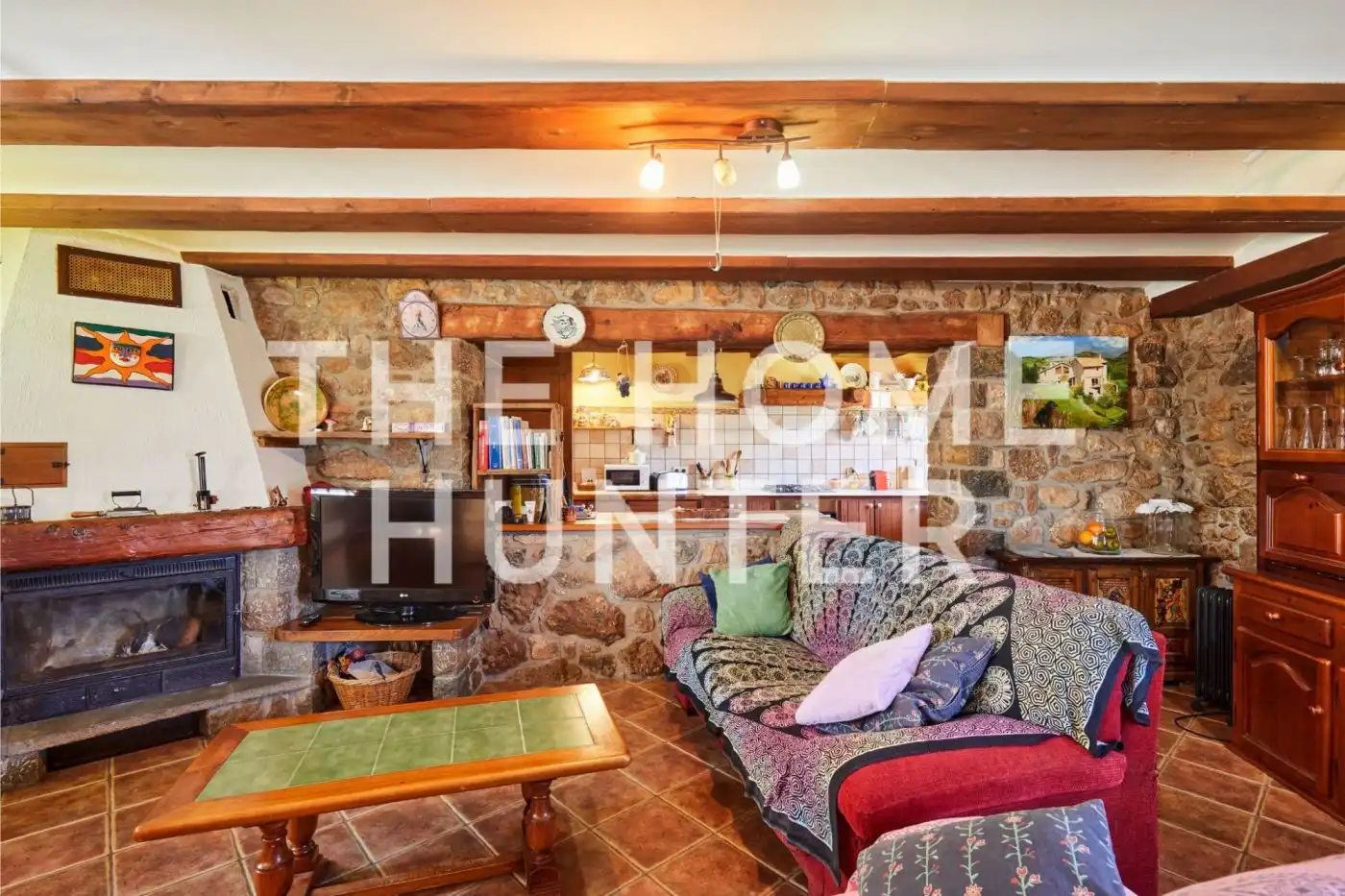 Sala d'estar de Casa o xalet en venda en Saldes amb Calefacció, Jardí privat i Terrassa
