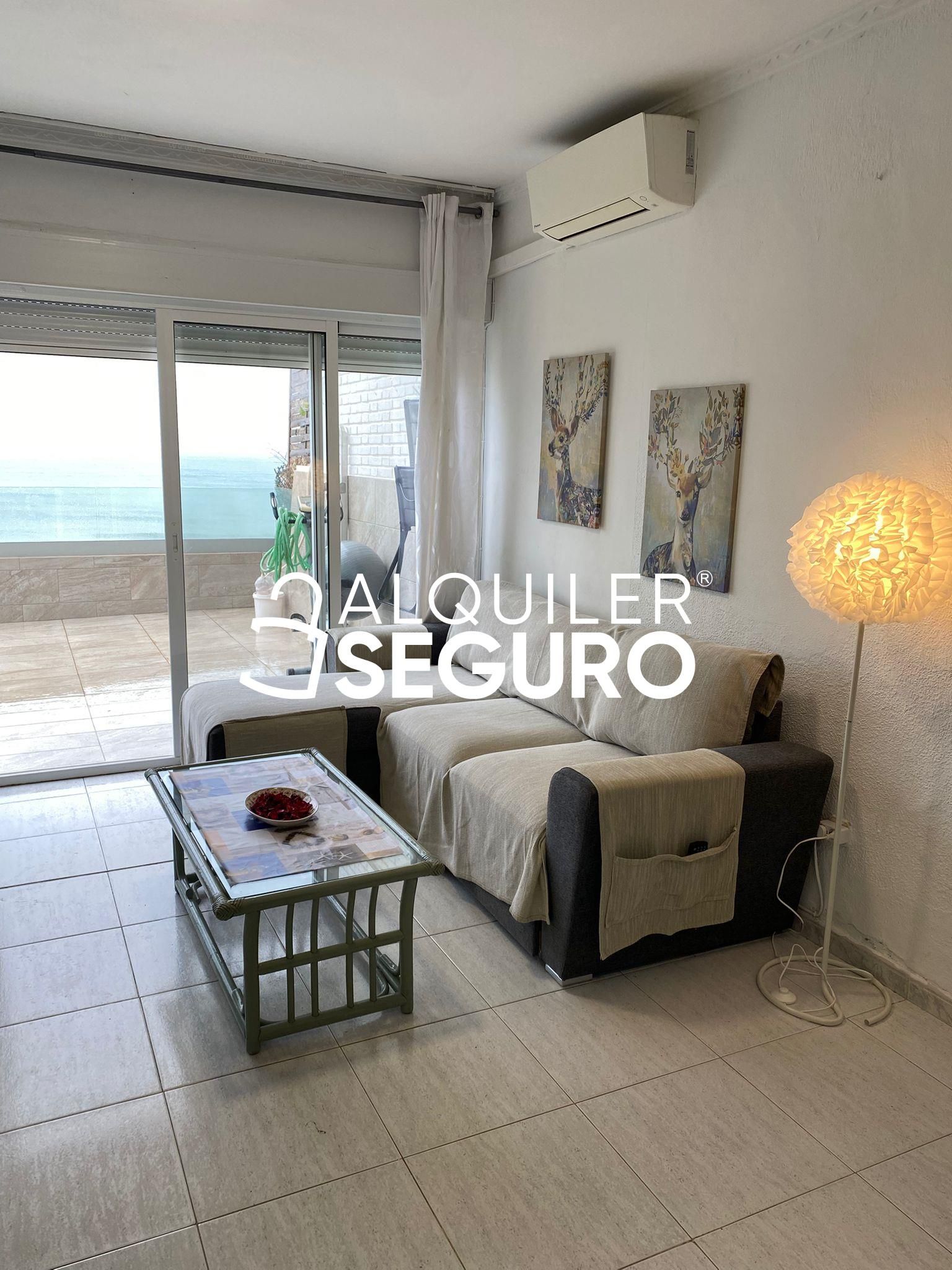 Living room of Flat for rent in Benalmádena  with Air Conditioner, Terrace and Furnished