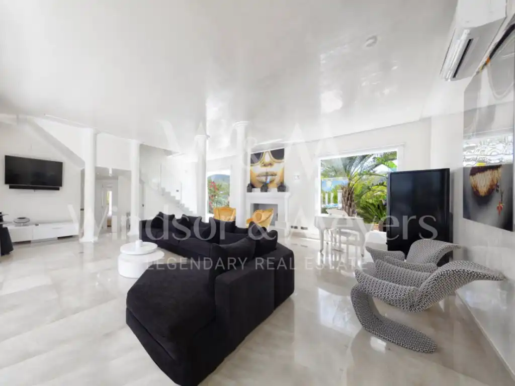 Sala de estar de Casa o chalet en venta en Sant Josep de sa Talaia con Jardín privado, Terraza y Piscina