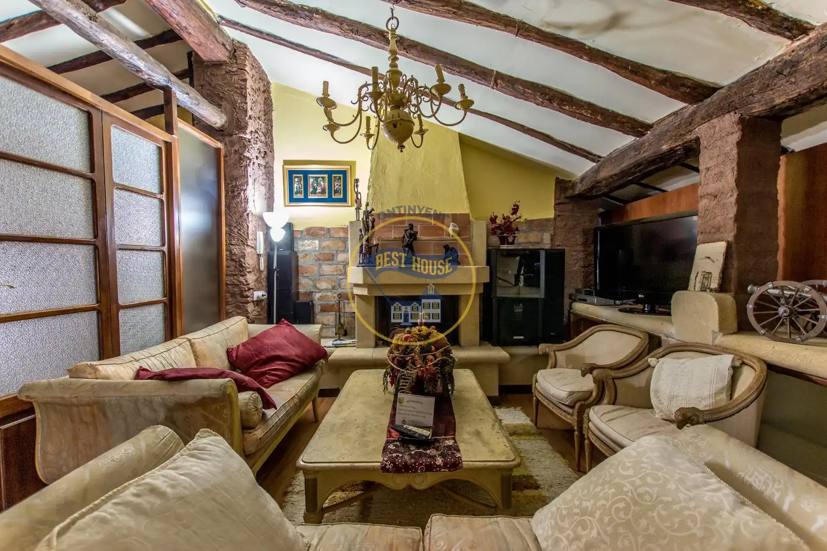 Sala d'estar de Casa o xalet en venda en Albaida amb Aire condicionat, Calefacció i Terrassa