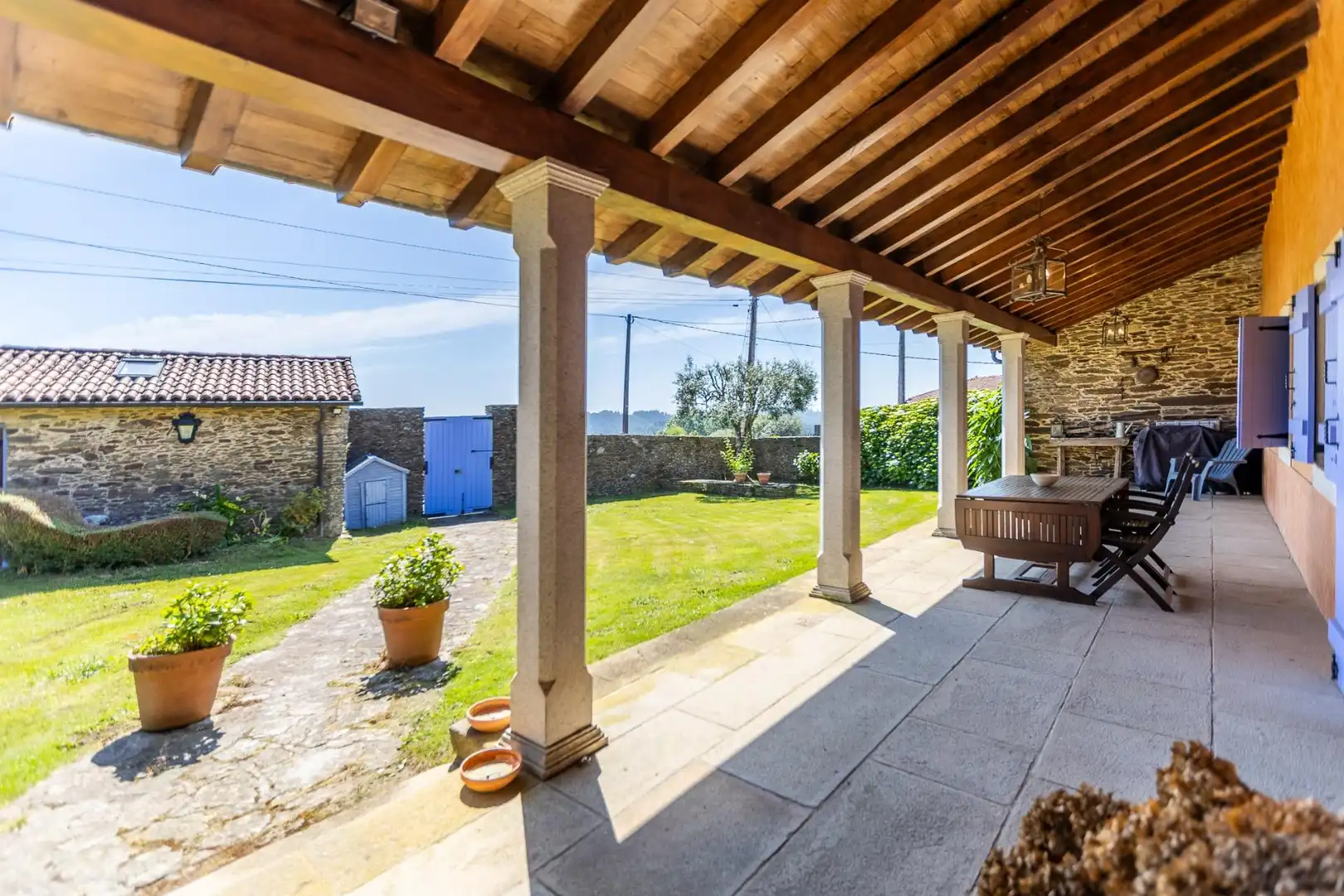 Terraza de Casa o chalet en venta en O Pino  con Calefacción, Jardín privado y Terraza