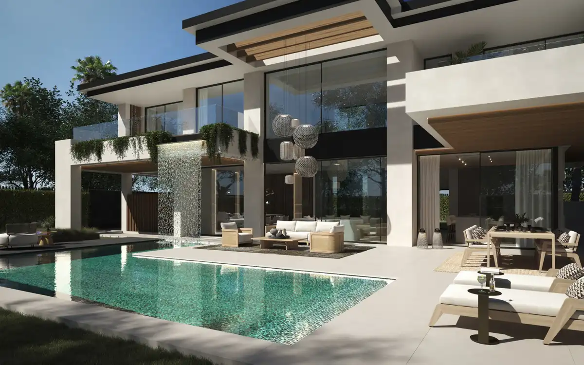 Piscina de Casa adosada en venta en Marbella con Terraza, Trastero y Alarma
