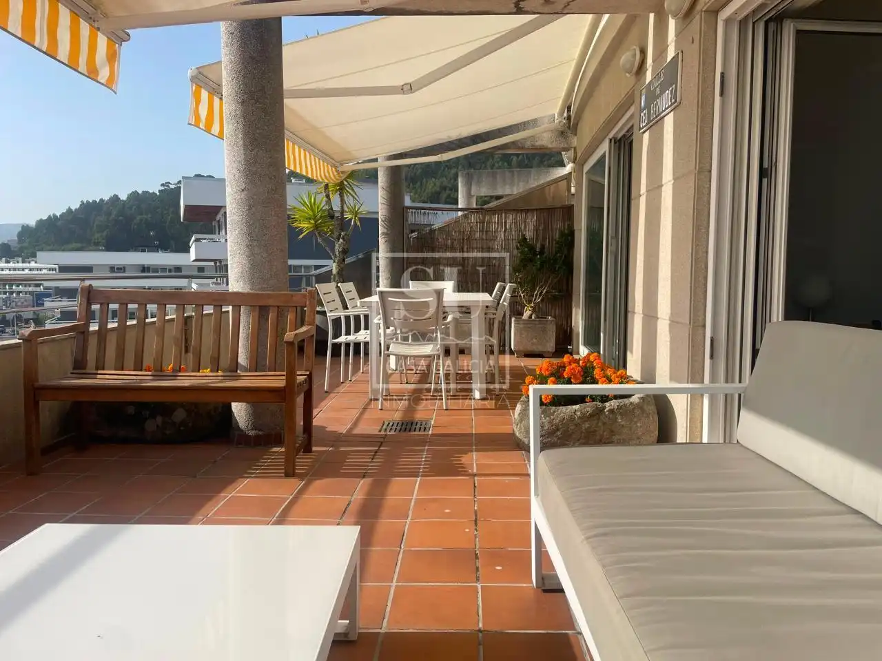 Terraza de Piso de alquiler en Baiona con Calefacción y Terraza