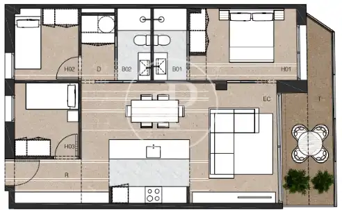 Piso en venta en Sant Cugat del Vallès con Aire acondicionado, Calefacción y Terraza