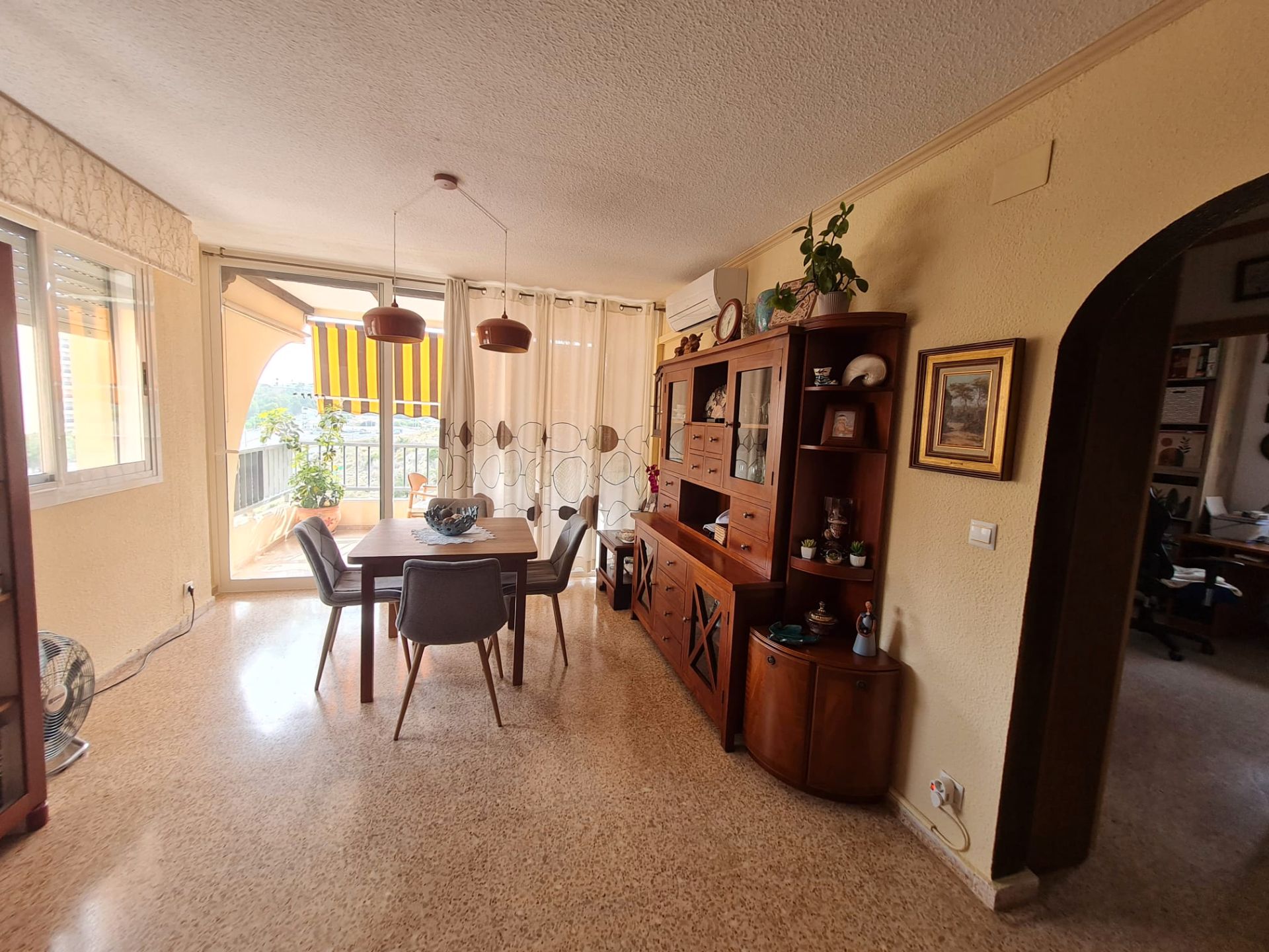 Dining room of Flat for sale in Villajoyosa / La Vila Joiosa  with Air Conditioner, Terrace and Furnished