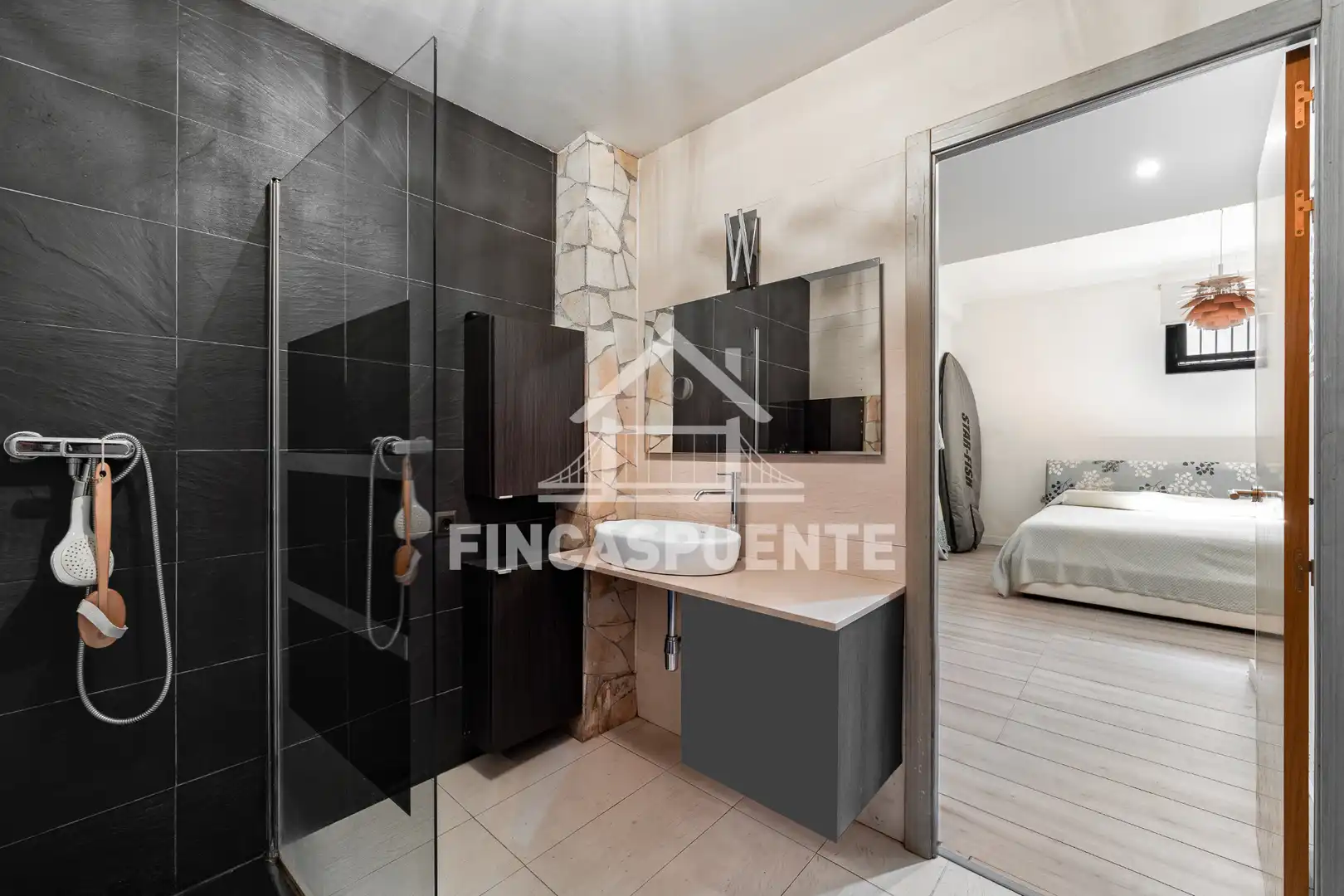 Baño de Casa o chalet en venta en Tiana con Jardín privado, Terraza y Piscina