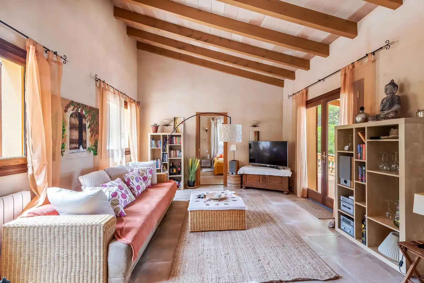 Living room of Houses for sale in Artà  with Air Conditioner, Heating and Terrace