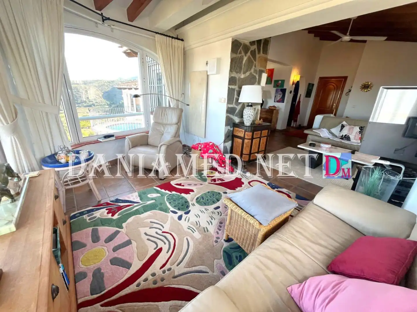 Wohnzimmer von Haus oder Chalet zum Verkauf in Pego mit Klimaanlage, Heizung und Privatgarten